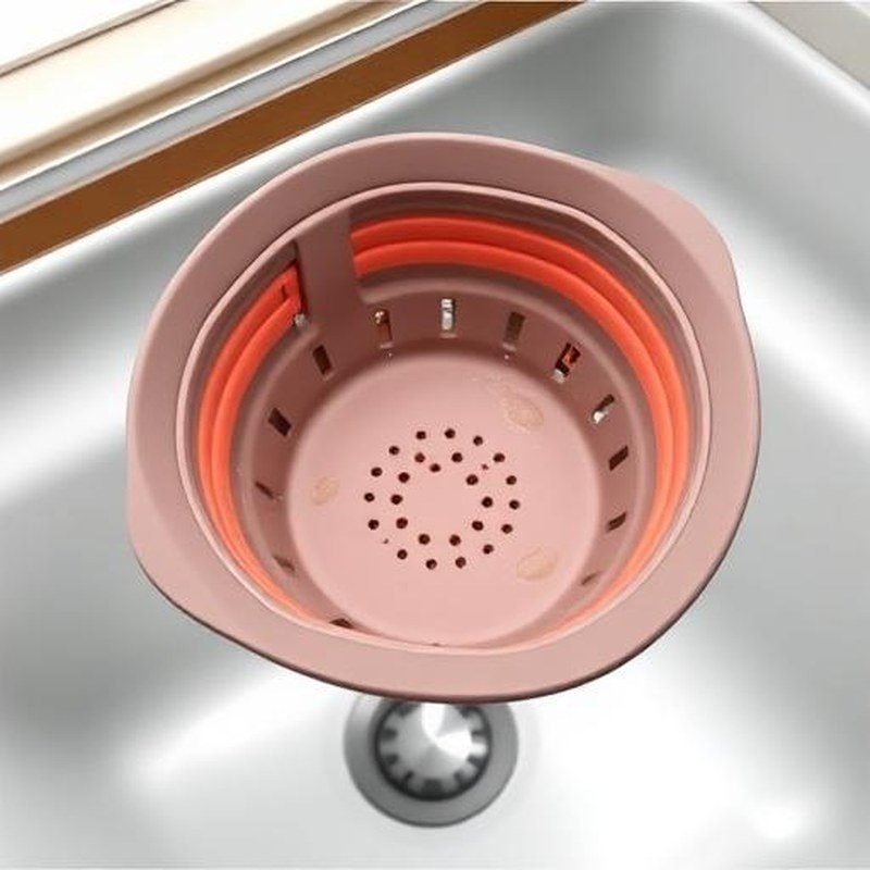 Collapsible Over-the-Sink Colander Basket - Detail view