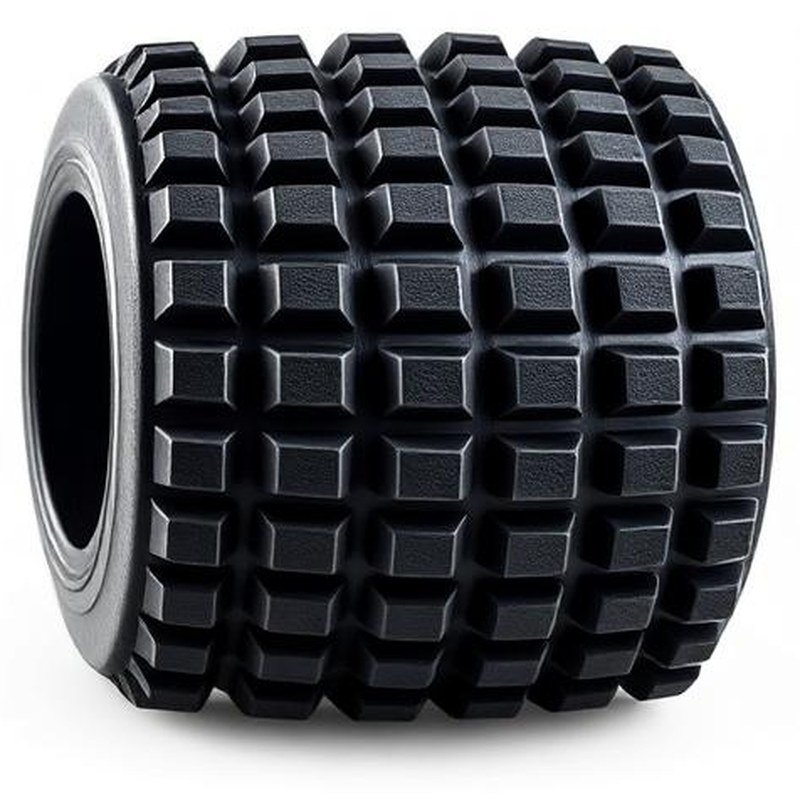 High-Density Foam Muscle Roller with Grid Texture - Detail view
