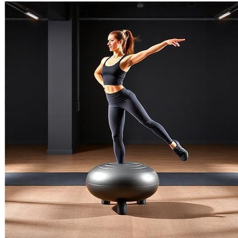 Anti-Burst Ergonomic Balance Core Trainer Ball - In use