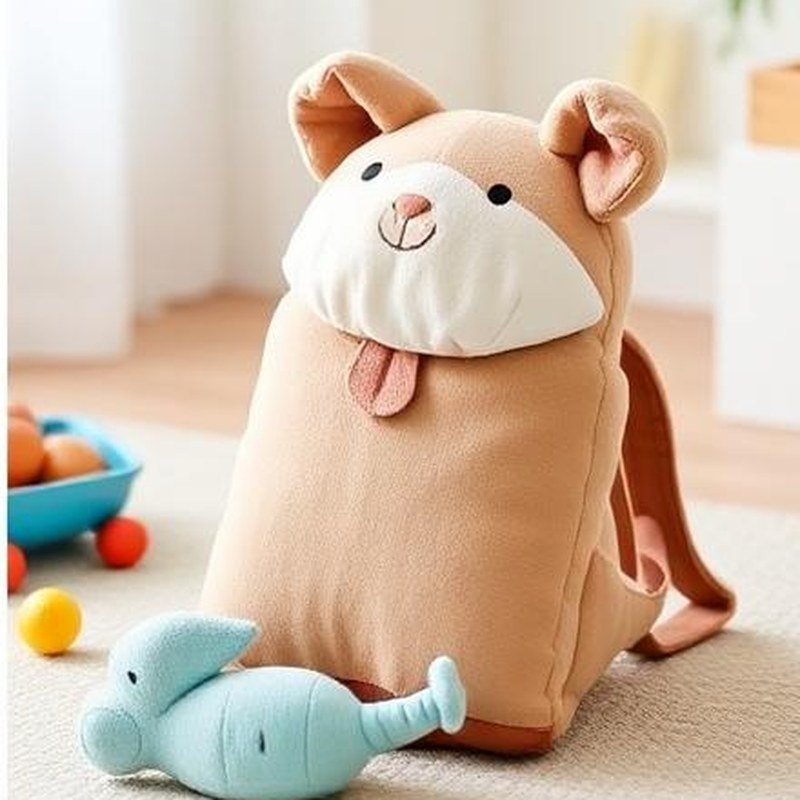 Soft Plush Head Safety Protection Backpack Pillow