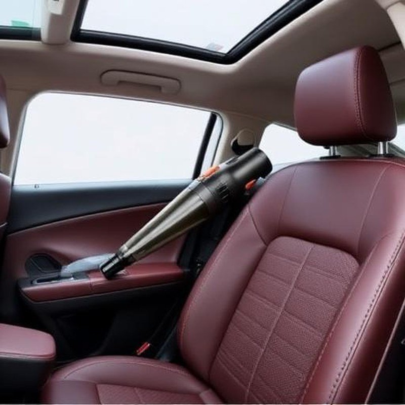 High-Power Cordless Handheld Car Vacuum Cleaner - In use